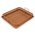 thumbnail image 3 of Innova Imports 2 Piece Copper Crisper Non-Stick Cookware Set, 3 of 5