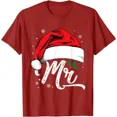 thumbnail image 4 of Pijama a juego de Papá Noel para hombres, camiseta de Navidad para parejas, camisetas gráficas, ropa de diseñador, harajuku, 4 of 4