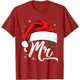 thumbnail image 3 of Pijama a juego de Papá Noel para hombres, camiseta de Navidad para parejas, camisetas gráficas, ropa de diseñador, harajuku, 3 of 4