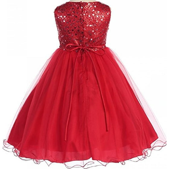 Dreamer P - Big Girls' Gorgeous Sequined Round Neck Tulle Flower ...