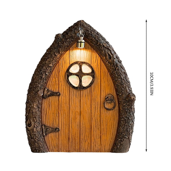 Wooden Fairy Door Decoration A – Flat Printed Tree Door for Garden Fairy Garden Gnome Home