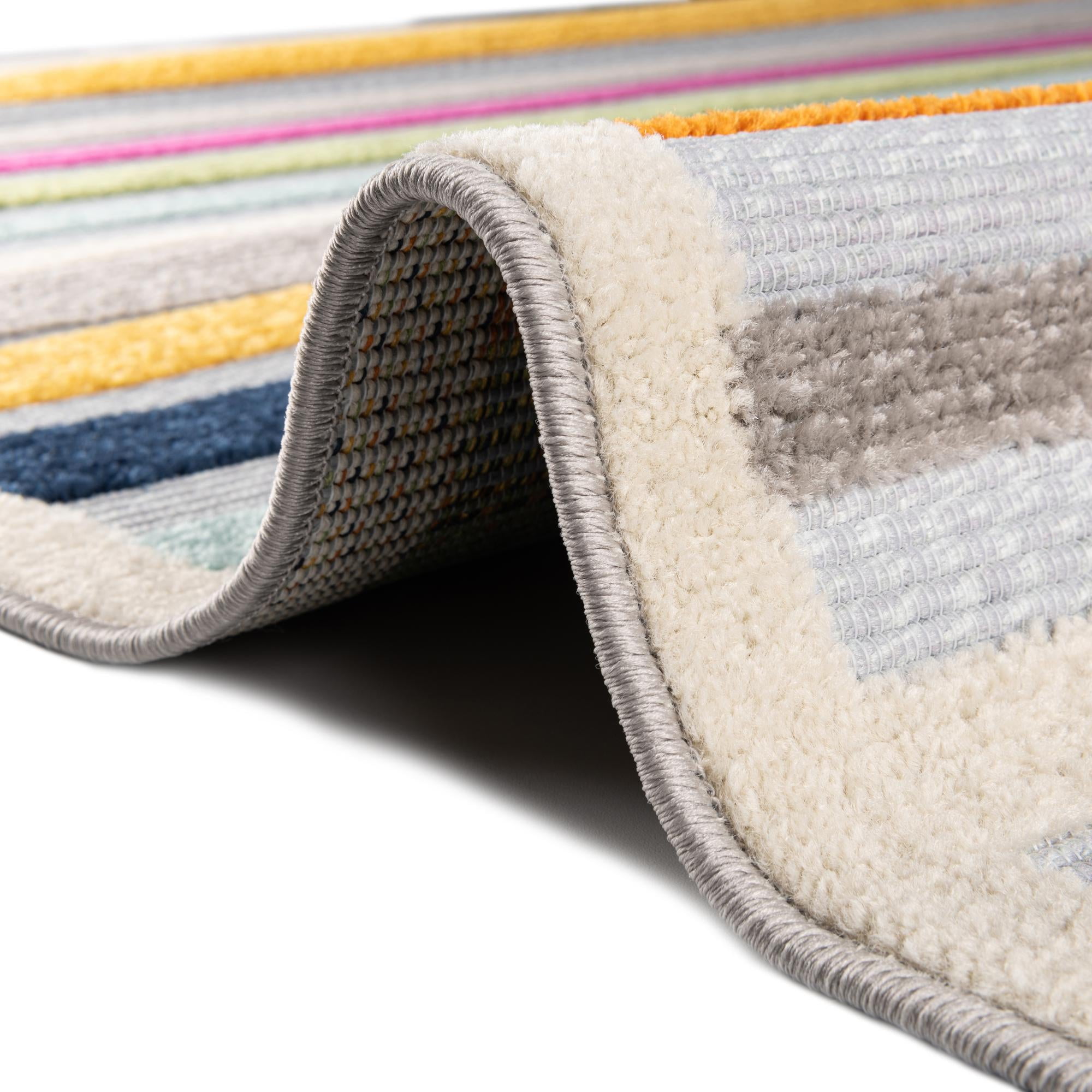 Rugs.com Aruba Outdoor Collection Rug – 5' 3 x 8' Gray Low-Pile Rug Perfect For Any Outdoor Space, Bedrooms, Dining Rooms, Living Rooms