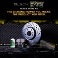 thumbnail image 3 of Hart Brakes Front Rear Brakes and Rotors Kit |Front Rear Brake Pads| Brake Rotors and Pads| Semi Metallic Brake Pads and Rotors| Sensor Wire - BHCC.63003.63, 3 of 7