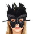 thumbnail image 4 of Masquerade Masks for Women - Mardi Gras Mask for Women with Feathers - Womens Mascarade Venetian Mask for Masquerade Party, Cosplay Prom, Christmas, 4 of 4