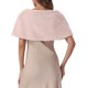 thumbnail image 3 of CHAQUETA CORTA DE FALSO PELO PARA MUJERES INSPIRADA EN BODAS CON CINTA DE SATÉN Y LAZO EN ROSA, 3 of 6