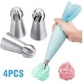thumbnail image 1 of Cake Decorating Set Glass Decoration Russian Piping Nozzles Bag, 4 Pieces, Large, 1 of 5