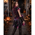 thumbnail image 3 of Halloween Vampire Bat Costume with Wings for Girls, Kids Gothic Darkness Fancy Dress Outfit 8-10, 3 of 7