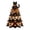 Cat, variant on DIY Halloween Fabric Tree with Witch Hat Topper, Purple & Green Tiered Patchwork Design, Witches Broom Tabletop Decor for Home, Hat Style, 1 Count