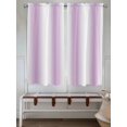 thumbnail image 6 of Bedroom Curtains 63 Inches length, Light Purple White Window Treatment Curtain Drapes, Gradient Solid Stripes Geometric Rod Pocket Curtain Panels for Living Room Kitchen, 42"x63", 2 Panels, 6 of 7