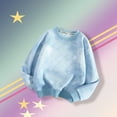 thumbnail image 6 of Elainilye Fashion Toddler Baby Sweatshirt Tie-dye Long-Sleeved Bottoming Shirt Sweatshirt Sizes 1-8Y,Blue, 6 of 6