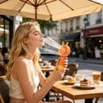 thumbnail image 4 of GOFLIC Mini USB Rechargeable Handheld Fan Portable Small Fan with Base 3 Speeds 300-500mAh Battery for Outdoor Study Summer, 4 of 7
