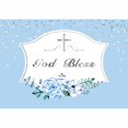 thumbnail image 2 of GreenDecor 7x5ft first communion backdrop blue boys banner background god bless photobooth photo studio, 2 of 4