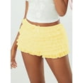thumbnail image 6 of Rdhnmea Women's Summer Ruffled Frilly Shorts, Multi-Layer Mesh Short Pants, 6 of 9