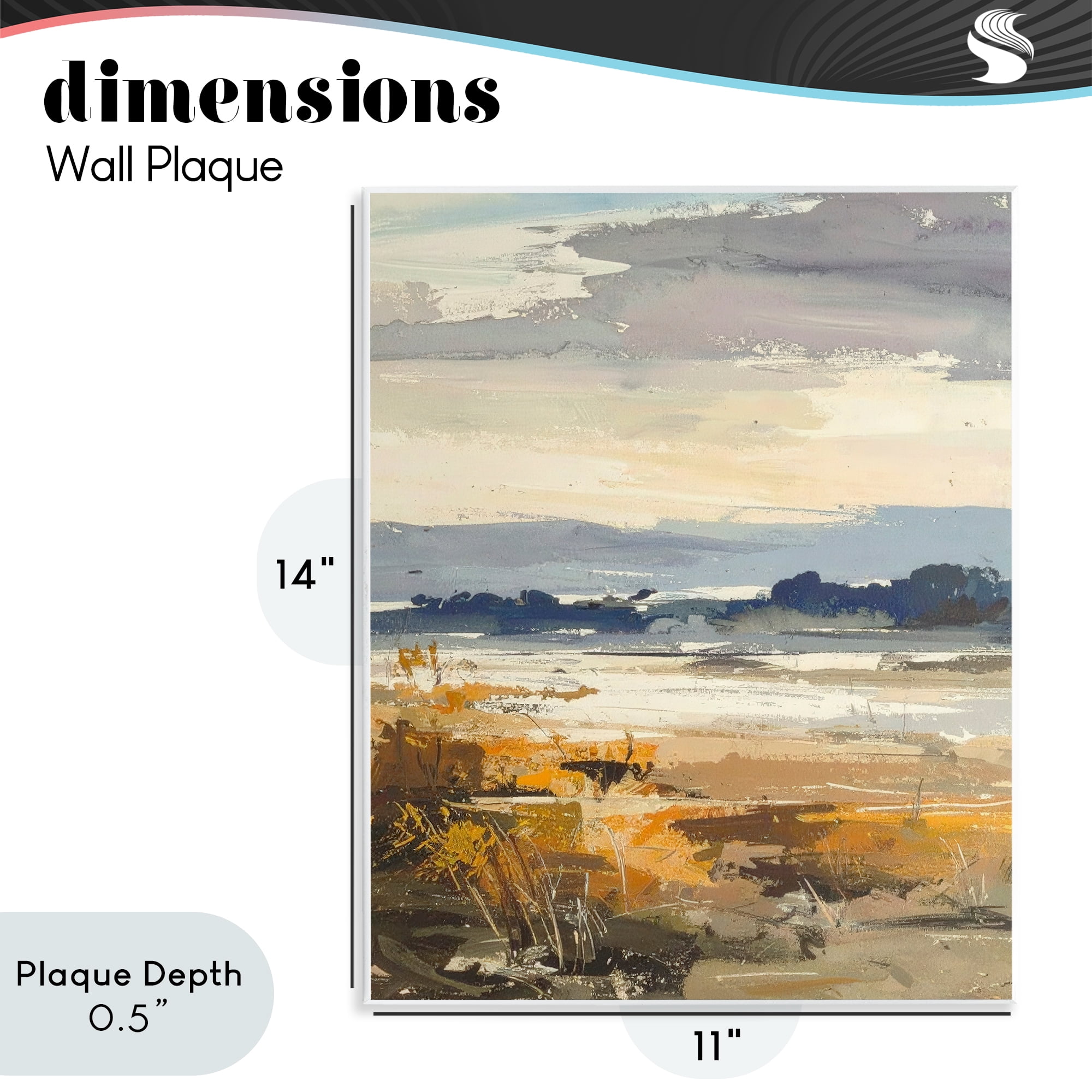 Stupell Industries Distant Horizon Abstract Wall Plaque Art, design by Alonza Saunders