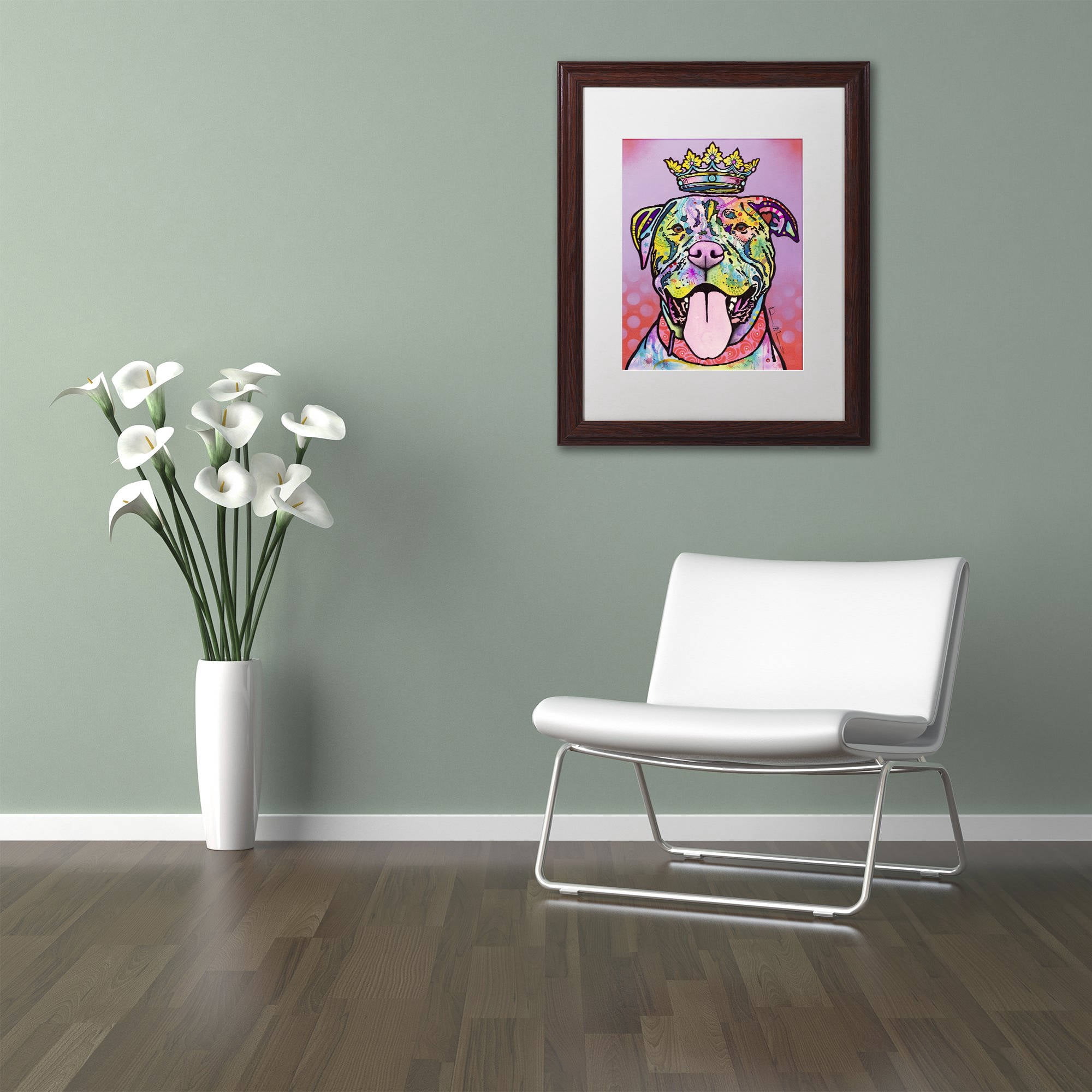 Trademark Fine Art "Imperial" Canvas Art by Dean Russo, White Matte, Wood Frame