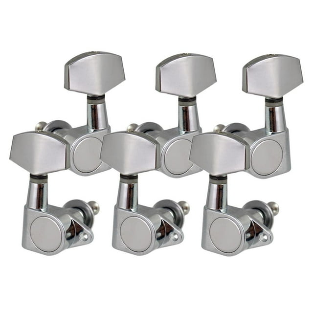lionlar 6 Pieces 3 Left 3 Right Machine Heads Knobs Guitar String Tuning Pegs Tuner Keys