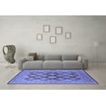 thumbnail image 3 of Ahgly Company Indoor Square Oriental Blue Industrial Area Rugs, 5' Square, 3 of 4