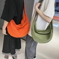 thumbnail image 4 of CoCoMangos Unisex Messenger Bag Women's Men's Crossbody Bag Korean Version Simple Solid Color Dumpling Bag Large Capacity Couple Bag, 4 of 5