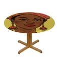 thumbnail image 3 of Creowell  African Woman Table Cloth Ethnic Tribal Characteristics Beauty Round Tablecloth  for Dining Room, Party, Banquet, 3 of 7