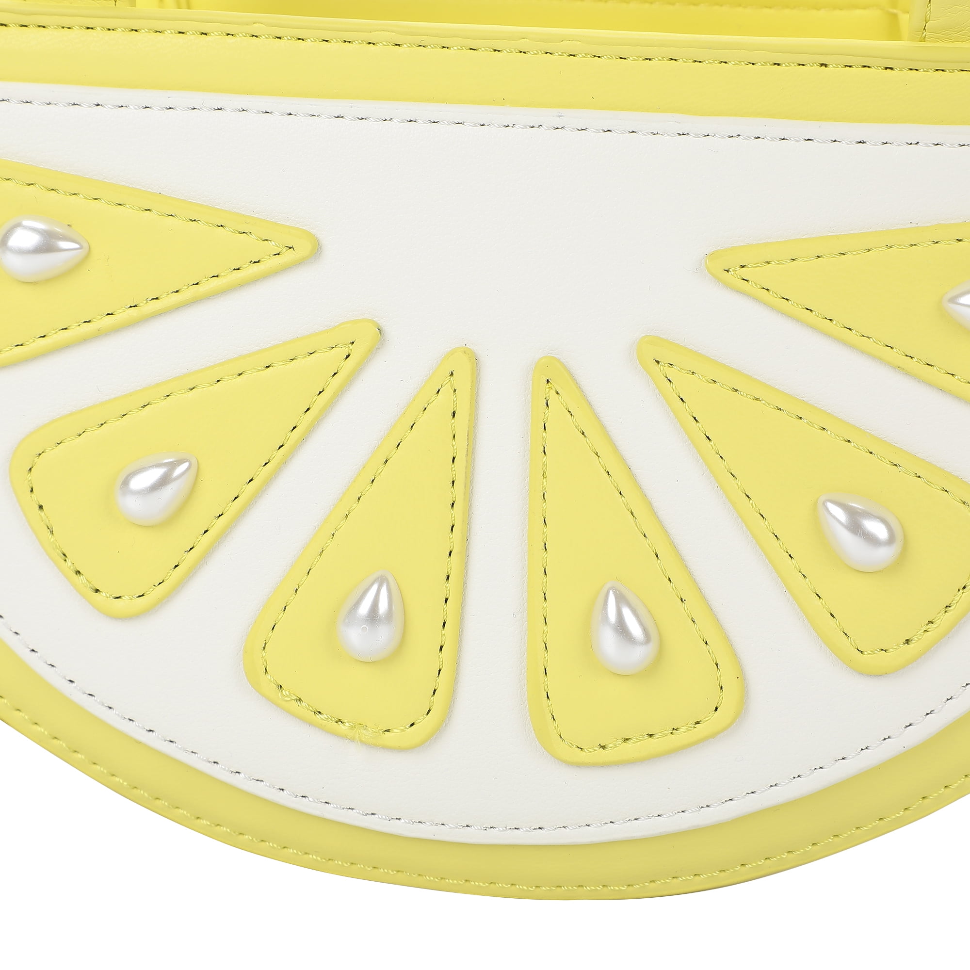 Packed Party Women's Lemon Slice Shaped Crossbody Bag, Yellow