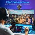 thumbnail image 4 of Caméra Web 4K pour Diffusion - Capteur 1/2,55 Pieds', Mise au Point Automatique PDAF, 1080P@60FPS, 2 Micros à Réduction de Bruit, Couverture de Confidentialité Intégrée, FOV 73°, Caméra de Diffusion pour Commerce en Direct/jeux/beauté, 4 of 10