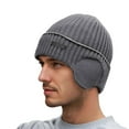 thumbnail image 6 of Winter Beanie Hats with Ear Flaps for Men Women, Lined Beanie Warm Winter Knitted Hat,Outdoor Windproof Knit Skull Cap, 6 of 6