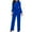 Blue, variant on Pants for Women, Jumpsuits for Women, Fall Fashion V-Neck Pocket Button Long Sleeve Tie Jumpsuit Blue L