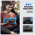 thumbnail image 6 of Case for Lenovo Tab One/K9 8.7 Inch 2025 with Screen Protector, 360 Degree Rotating Kickstand Hand Strap Heavy Duty Shockproof Cover with Shoulder Strap, Sky Blue, 6 of 7