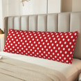 thumbnail image 5 of Body Pillow Cover, Red Polka Dot Body Pillow Pillowcase With Zipper, Soft And Skin-Friendly Long Pillow Case For Hair And Skin(20"X54" ), 5 of 8