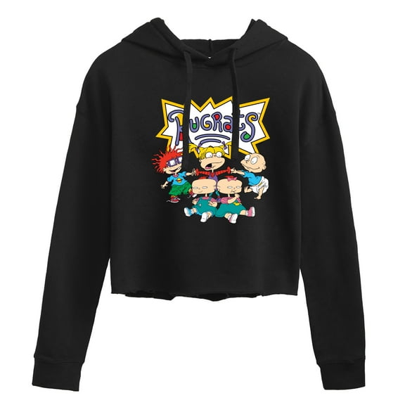Rugrats - Rugrat Group Shot - Juniors Cropped Pullover Hoodie