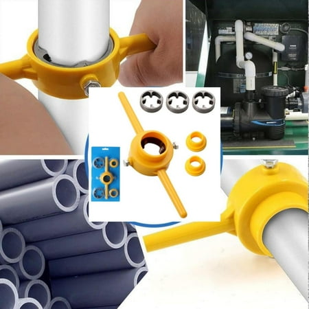 

Faucets Plastic Pipe Thread Die Kit 6PCS Plastic Pipe Thread Die Kit 6 Set Of Water Pipe Die Plastic Pipe Die Tap Set by Wuxinga