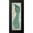 thumbnail image 2 of Leal, Steve 11x24 Black Modern Framed Museum Art Print Titled - Peacock II, 2 of 5
