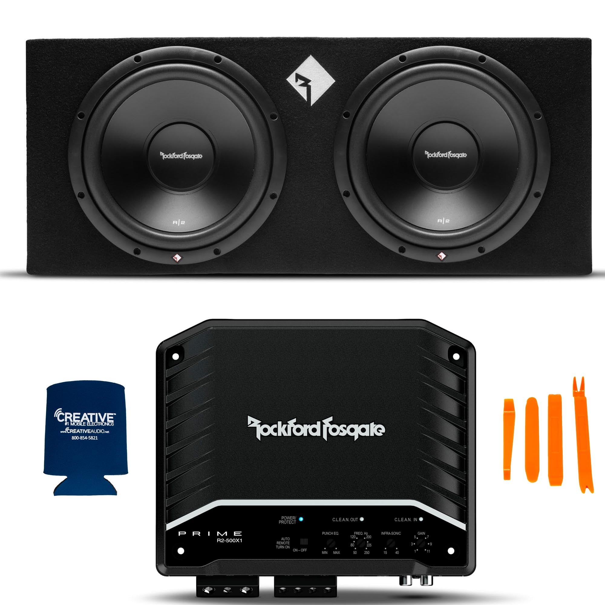 Rockford Fosgate R22X12 Prime Series Dual 12" Loaded Enclosure with a