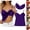 25# Dark Purple, variant on Tank Tops with Built in Bras Pack Racerback Workout Lounge Camisole Summer Basic Padded Cami Tube Casual Tops Light Brown S