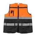 thumbnail image 2 of Chaqueta Reflectante, Chaleco Reflectante De Seguridad Con Diseño De Cremallera Naranja XL Para Patrulla De Seguridad Pública, 2 of 7