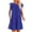 Blue, variant on Bigersell Ladies Dresses Women's Fashion Holiday Summer Solid Color Round Neck Short Sleeve Party Beach Loose Dress Female Plus Size Dresses Women Skater Dresses, Style 8724, Purple XXL