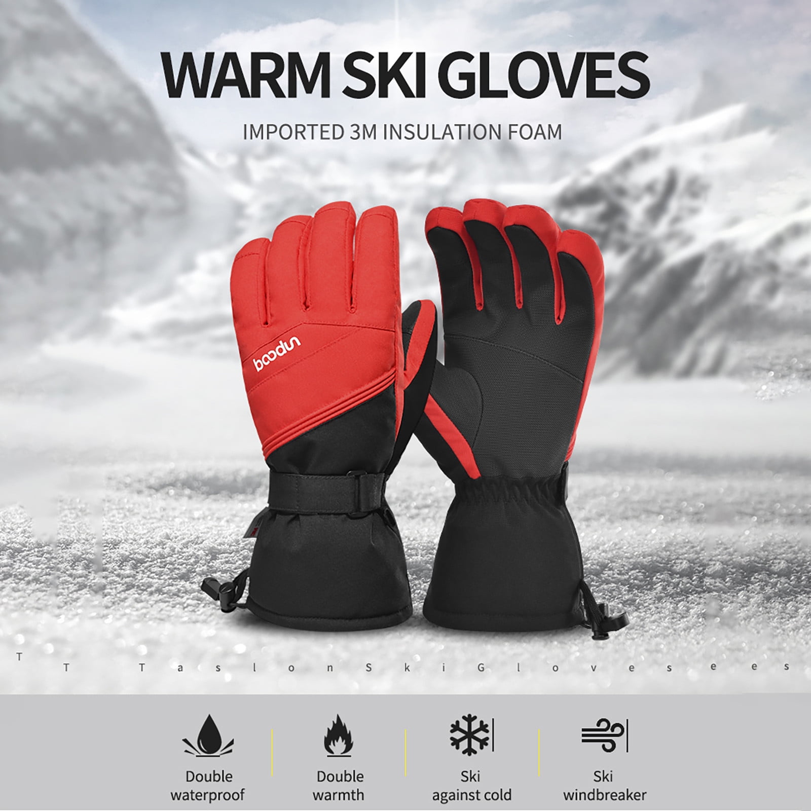 ddioayh Clearance Ski Gloves Winter Warm Snowboard Gloves Snow