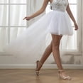 thumbnail image 4 of Jupe Asymétrique Haute-Basse pour Femmes avec Tulle, Taille Élastique, Robe de Soirée Bal Cocktail, 4 of 5