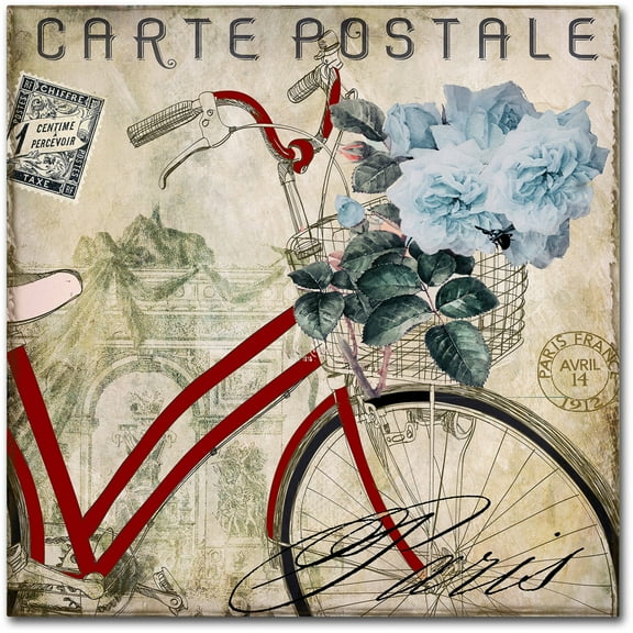 Trademark Fine Art "Postale Paris II" Canvas Art by Color Bakery