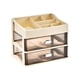 thumbnail image 2 of Caja organizadora de cajones de almacenamiento de plástico | Contenedor de almacenamiento extraíble engrosado para el hogar, la oficina, el maquillaje, la sala de estar, el dormitorio | Beige, 2 of 6