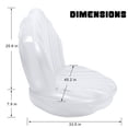 thumbnail image 2 of Flotador inflable con forma de concha marina Zcaukya Giant Clam, 1,15 m, con perla, 2 of 8