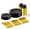 Black and Gold, variant on WELLIFE FESTIVE 300 PCS Gold Disposable Dinnerware Set for 75 Guests, Include: 50 Dinner & Salad Plates, Cups, Forks Knives Spoons