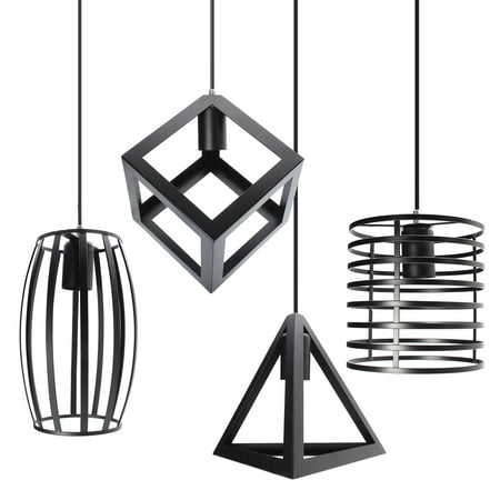 Ceiling Lighting Bar E27 Industrial Vintage Chandelier Ceiling Light Pendant Kitchen Bar Fixture Lamp Home Living Room Decor ()
