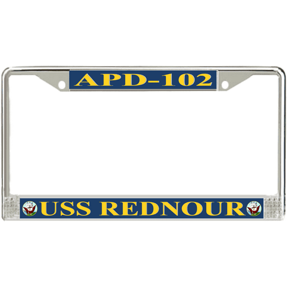 USS Rednour APD-102 License Plate Frame