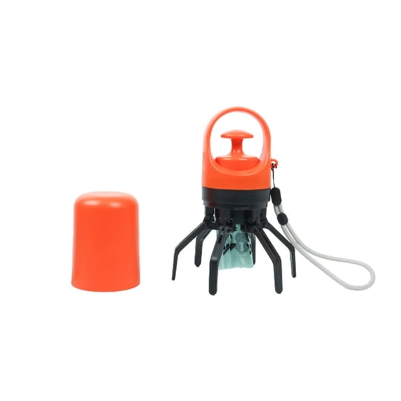 WEGFTDUOP Dog Pooper Scooper, Portable No Touch Poop Scooper for Small Medium Large Dogs, Dog Waste Pick-up Cleaner Attachment and Leak-Proof Waste Storage Container