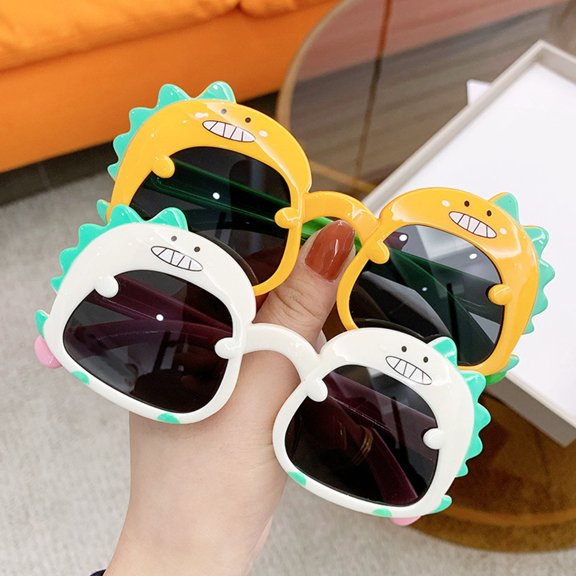 Mdesiwst Children Sunglasses Girls Boys Cute Cartoon Dinosaur Glasses Sun Protection Eyeglass Fashion Kids Party Eyewear Accessories