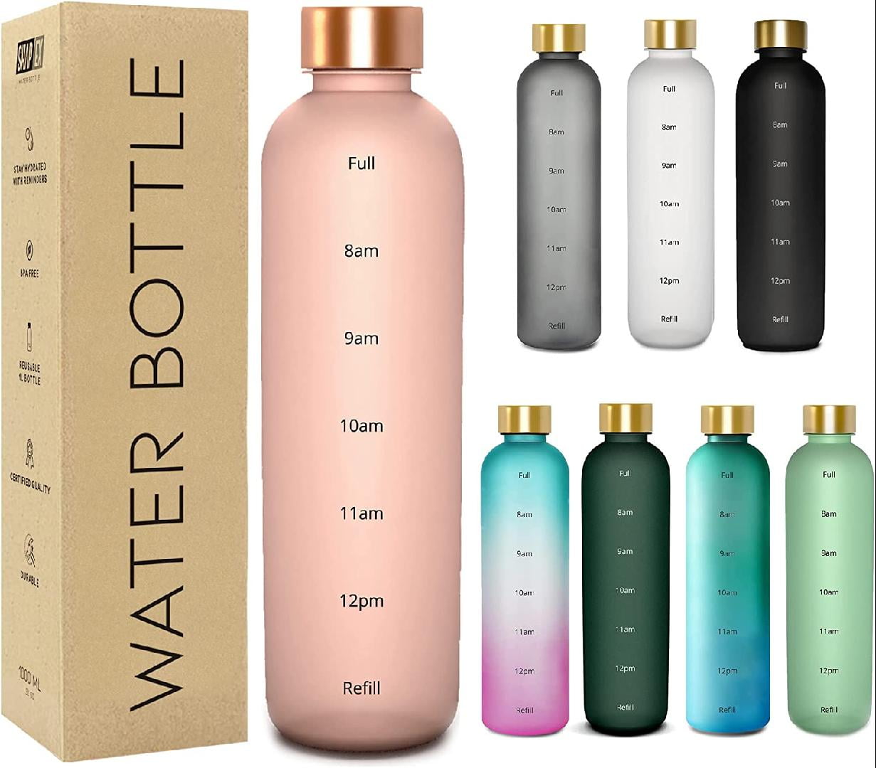  Time Marked Cute Water Bottles For Women And Men With Times To Drink