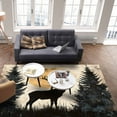 thumbnail image 3 of Area Rugs Indoor Non-Slip Rectangle Rug 5x8 Ft Elk Deer Forest Rug Rubber Backing Floor Mats Non Shedding Home Decor Carpet for Entryway Living Room, 3 of 8