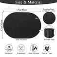 thumbnail image 2 of Vaukki Oval Vinyl Placemats Set of 6, Waterproof Faux Leather Table Mats, Heat Resistant Non Slip Wipeable for Dining Table, Black, 2 of 12