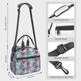 thumbnail image 4 of Xecao Tropical Leaves Print Insulated Lunch Box, Lunch Cags Lunch Bag Featuring An Adjustable Shoulder Strap, 4 of 5